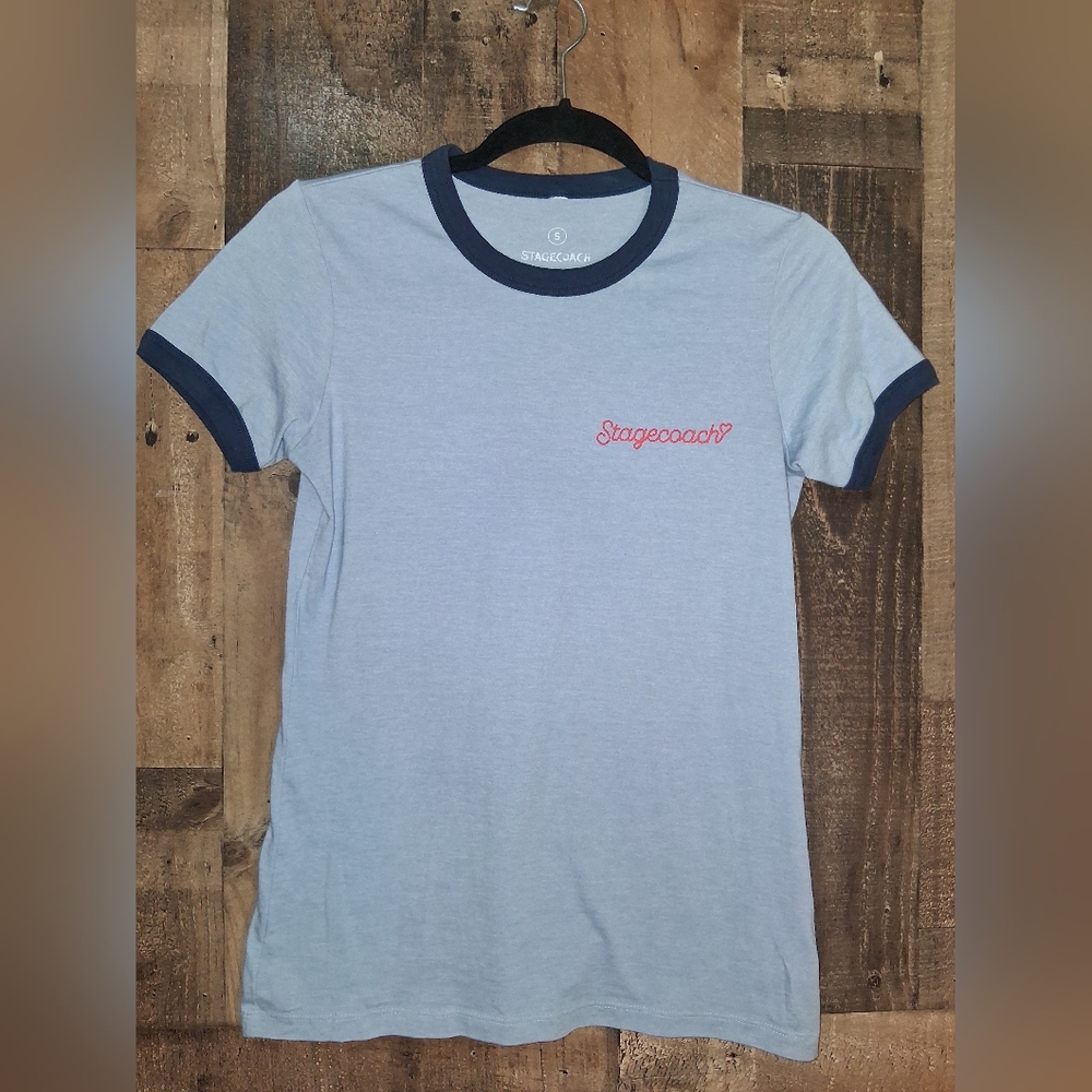 2017 STAGECOACH COUNTRY MUSIC FESTIVAL Ladies Ringer T-SHIRT Small Western